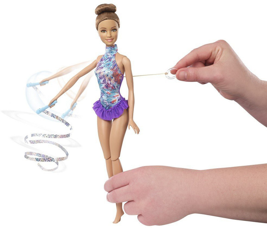 Barbie ribbon gymnast doll store