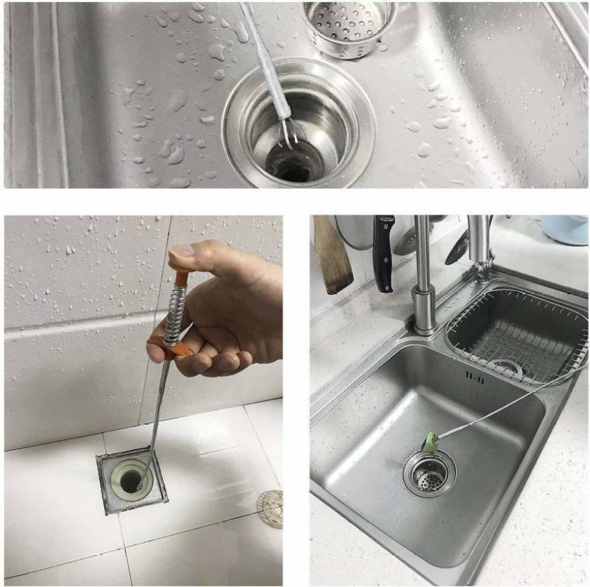 Bathroom Spring Pipe Dredging Tools Kitchen Sink Cleaning Hair Catcher Hair  Clog Remover Grabber for Shower Drains Bath Basin
