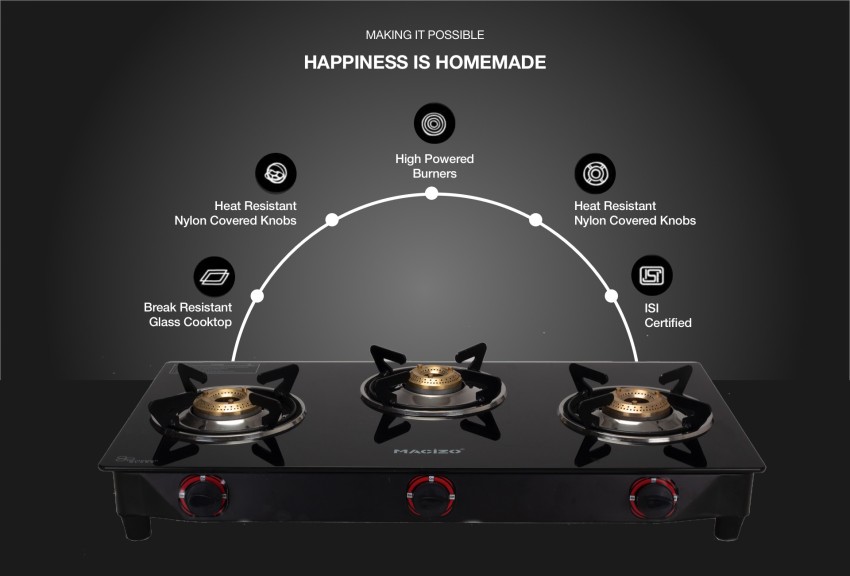 flat gas cooktop