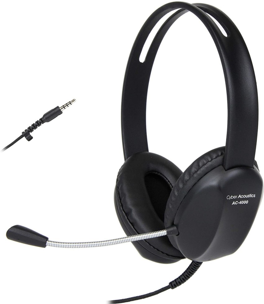 Cyber Acoustics 3.5mm Stereo Headset with Headphones Noise