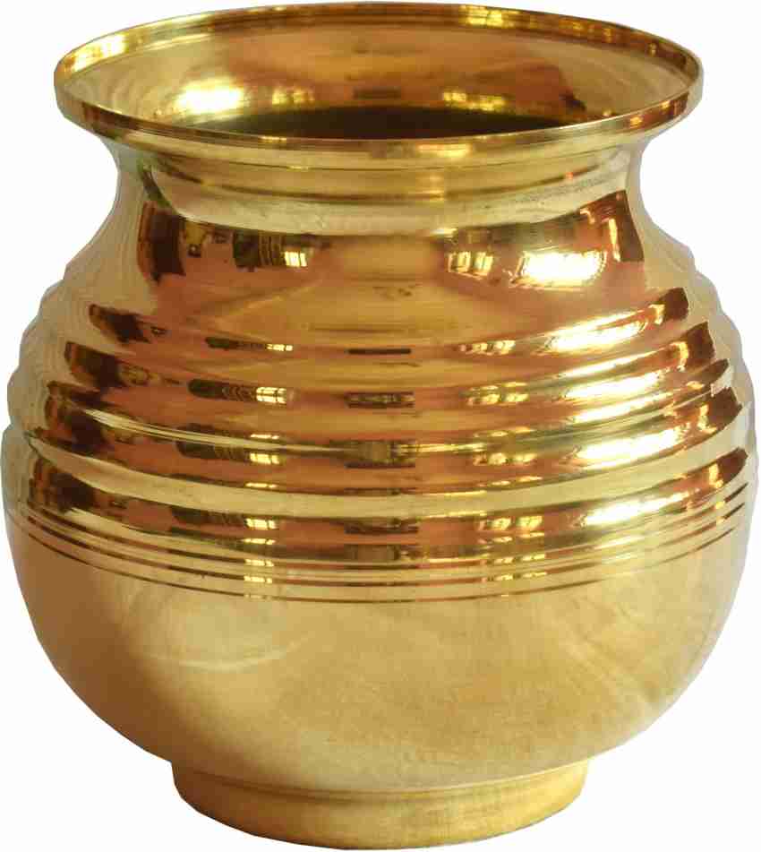 Rudram Big Size Brass Kalash LOTA Brass Kalash height: 4.5 Inch, Gold, Big  Size 