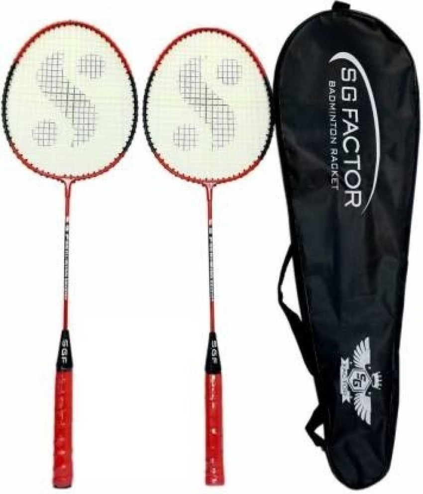 SG fitness Badminton Racket (Set of 2) with 3 Piece Nylon Shuttle Badminton Kit