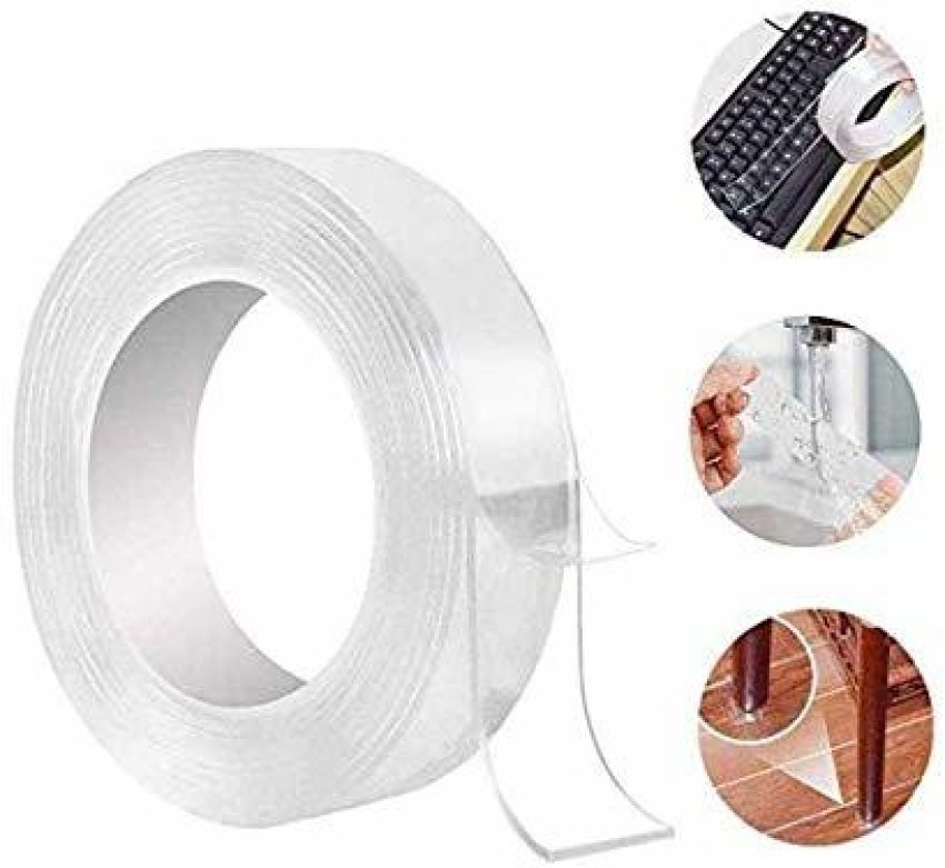 NANO TAPE Nano Gel Tape Double Sided Nano Adhesive Silicone Tape for Walls  Washable Reusable Strong Sticky Strips Transparent Heat Resistant
