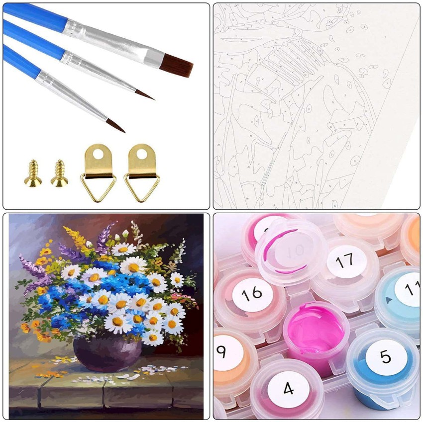DIY Paint by Numbers Kit for Adults, Canvas Oil Painting Digital Paint by  Number