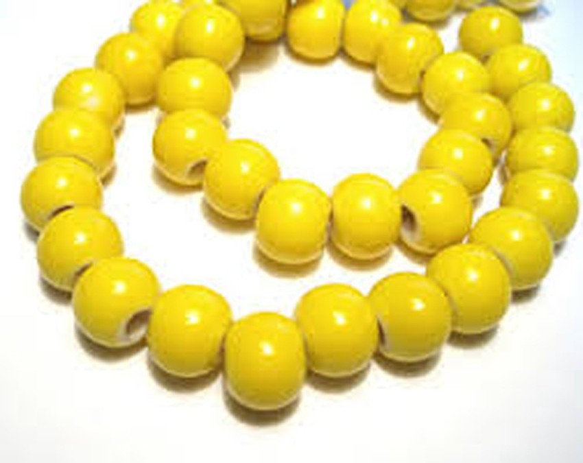 Yellow beads best sale