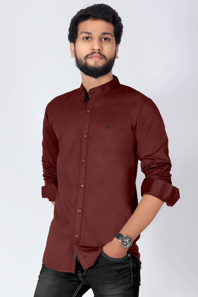 party wear maroon shirt
