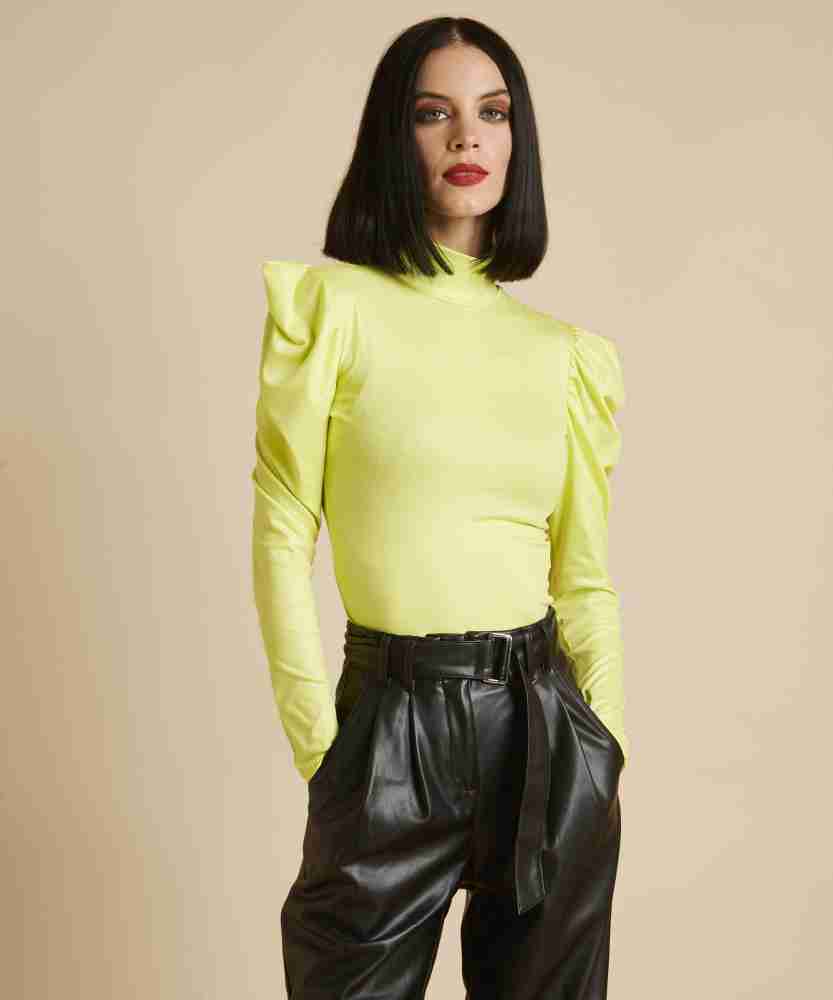 Bershka Casual Full Sleeve Solid Women Green Top Buy Bershka Casual Full Sleeve Solid Women Green Top Online at Best Prices in India Flipkart