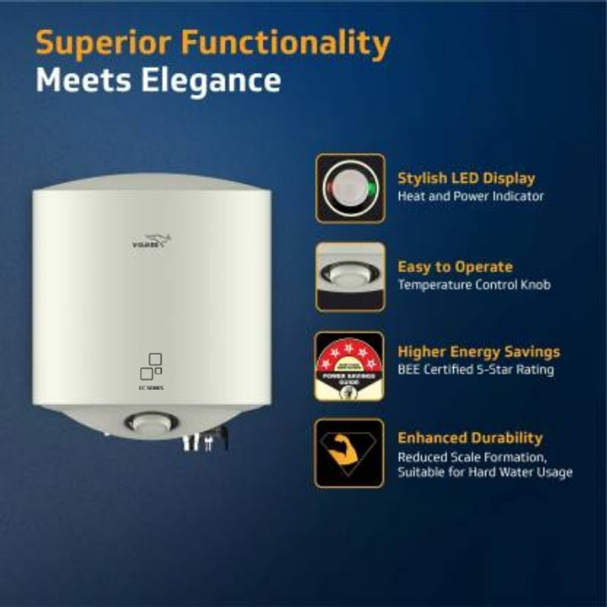 V-Guard 6 L Storage Water Geyser (EC Series, White) Price in India - Buy V-Guard  6 L Storage Water Geyser (EC Series, White) online at Flipkart.com