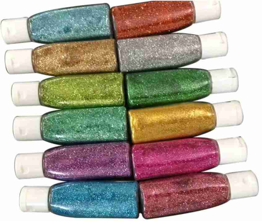 Glitter Powder Pouch Color Assorted For Art & Scrap Booking Pack Of 20