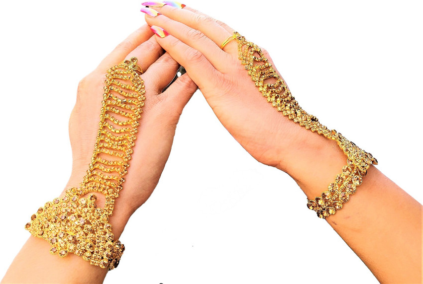Zaveri Pearls Gold Tone Ethnic Multistrand Pearls Ring bracelet Or Hand  harness ZPFK10317 Buy Zaveri Pearls Gold Tone Ethnic Multistrand Pearls  Ring bracelet Or Hand harness ZPFK10317 Online at Best Price in