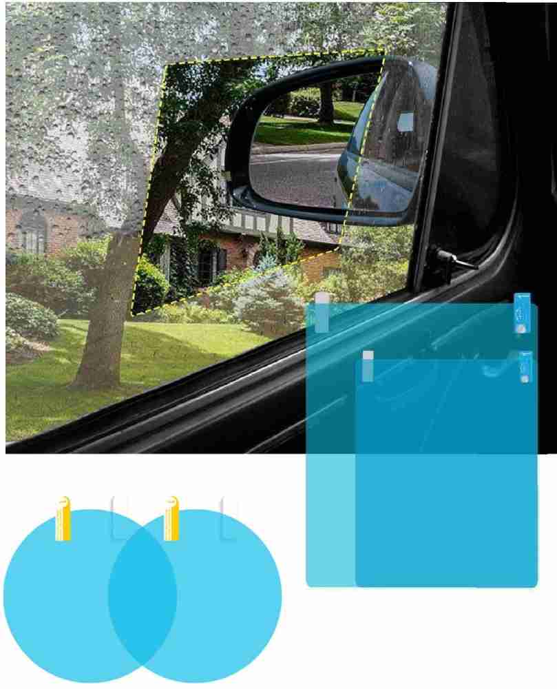 HSR 4 PCS Car Rearview Mirror Protective Film, HD Clear