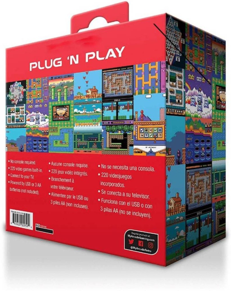 Plug N Play Video Game Kids Video Game box with 220 Different