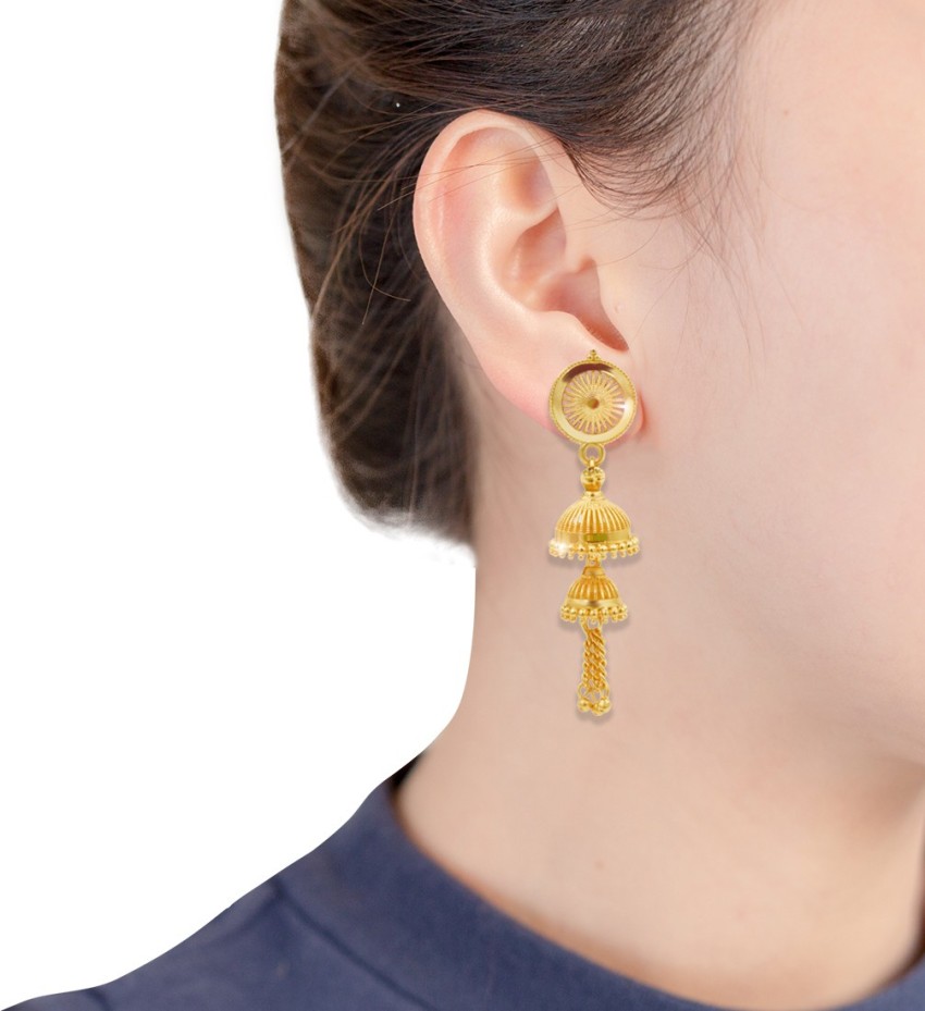 Jhumka 4 Gram Gold Earrings Designs With Price on Sale  wwwillvacom  1695140809