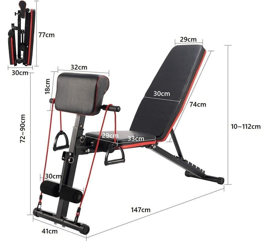 Fitness bench online dimensions