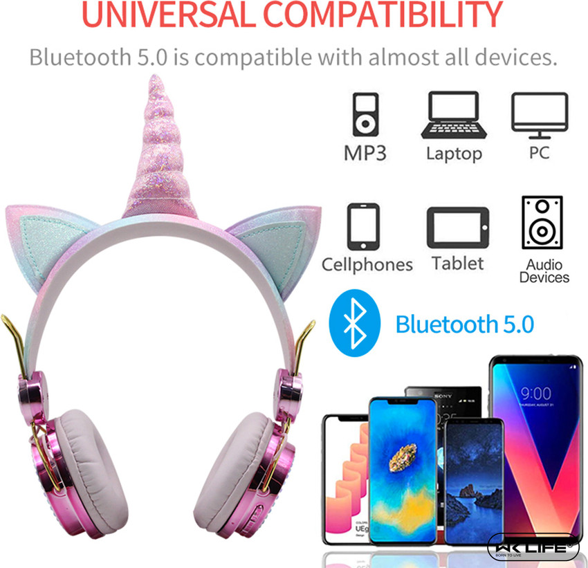 Unicorn gaming headset shop with mic