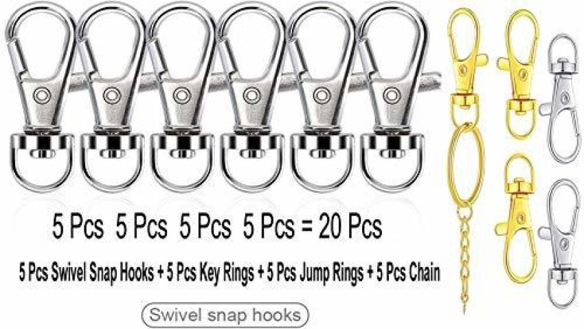 80/40/20PCS Lobster Clasp Keychain Rings For Crafts, Keychain