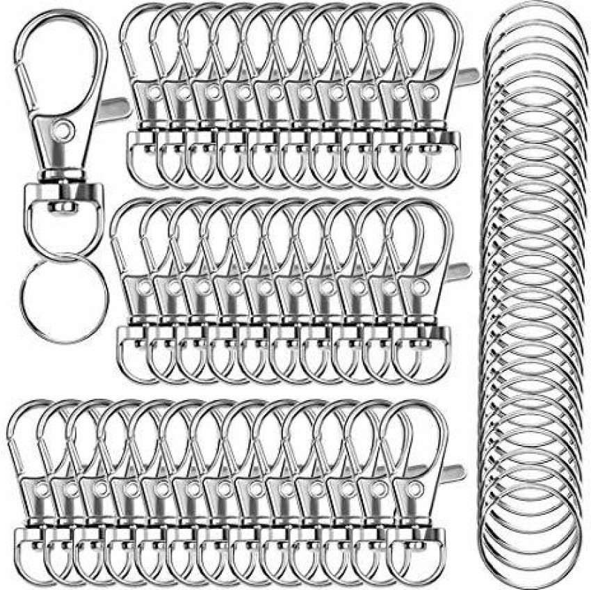 10pcs Keychain Clips For Diy Crafts Swivel Snap Hooks With Key