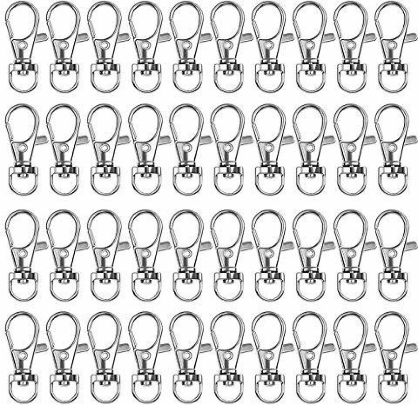 50PCS Swivel Lanyard Snap Hook with Key Rings, Metal Hooks