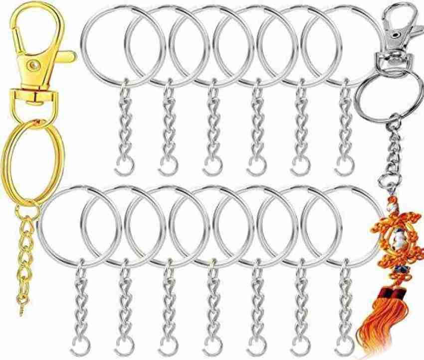 100 Pcs Keychain Hooks with Key Rings, Keychain Clip Hooks with  Rings for Lanyard Jewelry Making DIY Crafts(50 Pcs Metal Lobster Claw  Clasps + 50 Pcs Split Key Rings)