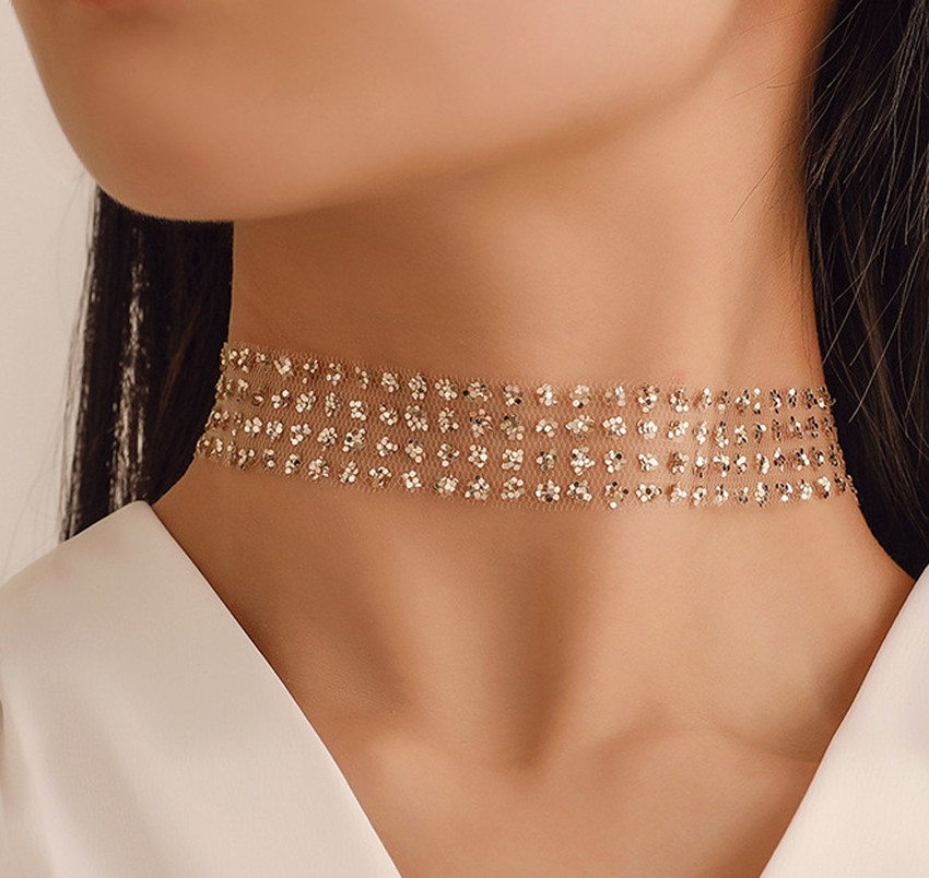 Gold store sparkly choker