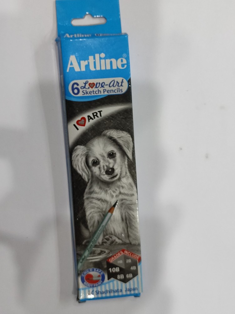 Definite Artline Set of 6 Love-Art Sketch Pencils +