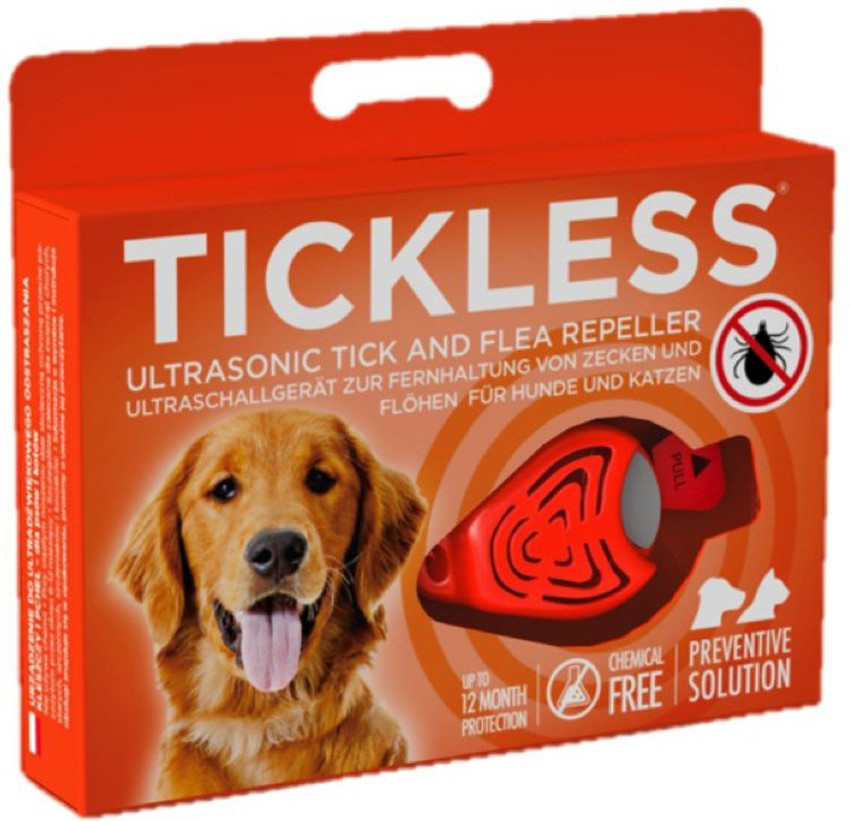 TICKLESS Tickless pet Ultrasonic Tick and Flea Repeller Orange