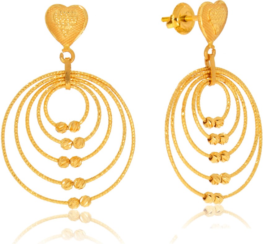 Top 168+ gold earrings design senco gold super hot - seven.edu.vn