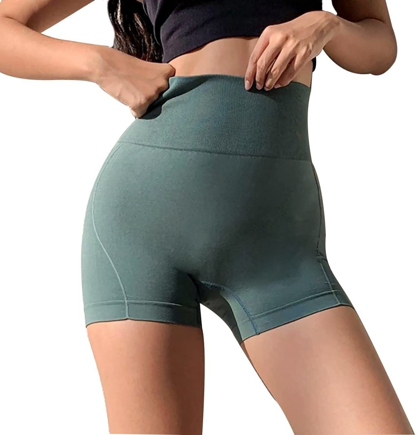 Wearslim Solid Women Green Sports Shorts - Buy Wearslim Solid Women Green  Sports Shorts Online at Best Prices in India