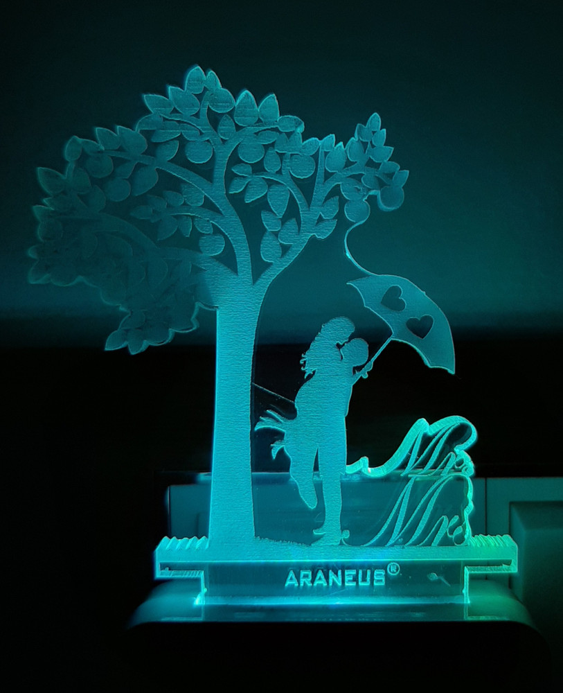 ARANEUS Love couple Tree Night Lamp 3D Illusion LED Night Lamp For Home Decoration Bedroom decorative Lighting gifts for boys girls kids friends 7Multicolour light Small Size 9cm ANL 114 Night Lamp Ni...