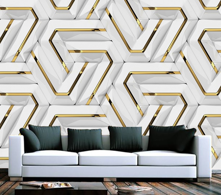 ALL DECORATIVE DESIGN Decorative White Gold Wallpaper Price in India  Buy  ALL DECORATIVE DESIGN Decorative White Gold Wallpaper online at  Flipkartcom