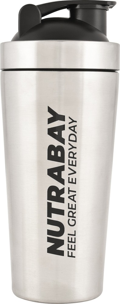 Nutrabay Silver Steel Shaker Bottle 750ml