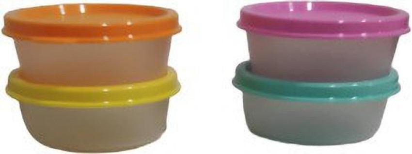 Tupperware small round wonder Snack Containers 65ml set of 4-65 ml Plastic  Utility Container (Pack of 4, Multicolor)