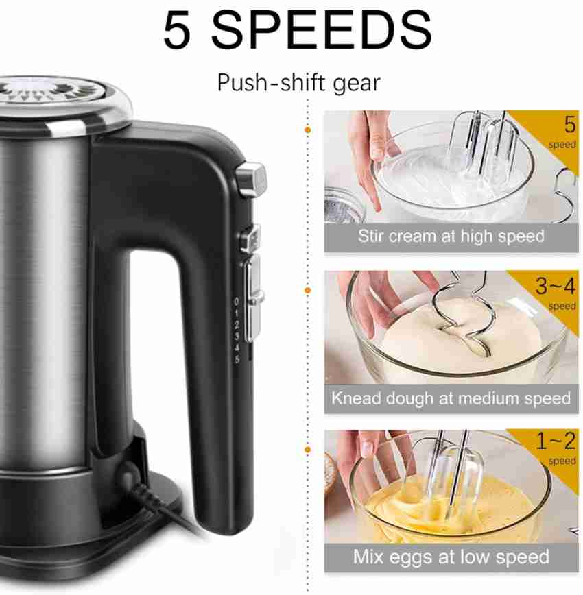 Hand Mixer Electric Egg Beater 300W Powerful 5 Speed for Cake