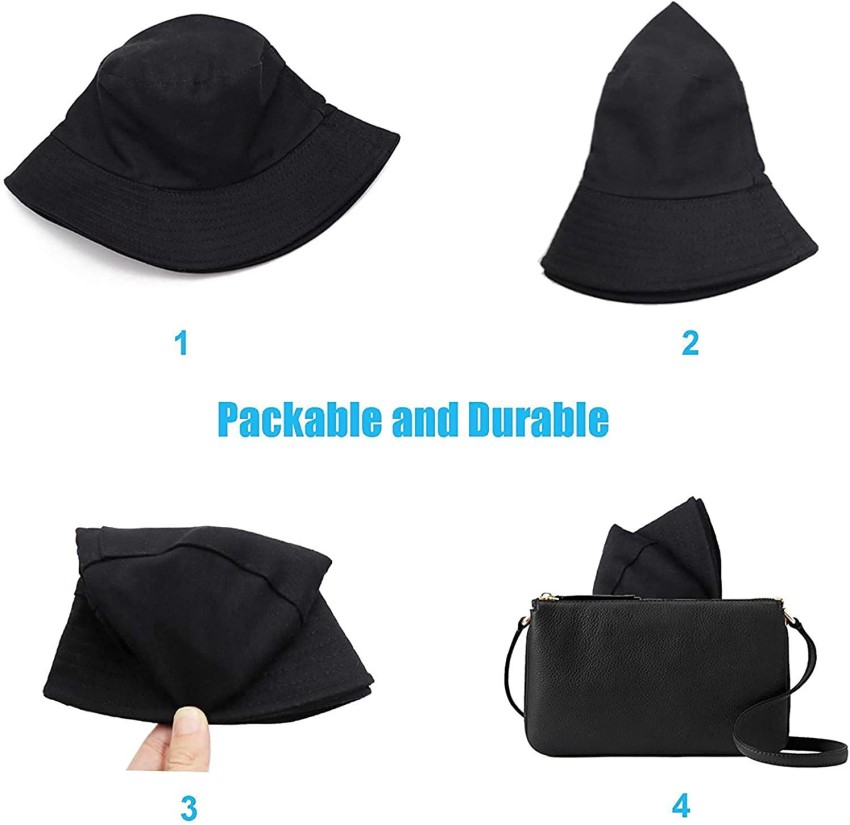 Bucket Hat for Men Women Unisex Cotton Packable Foldable Travel