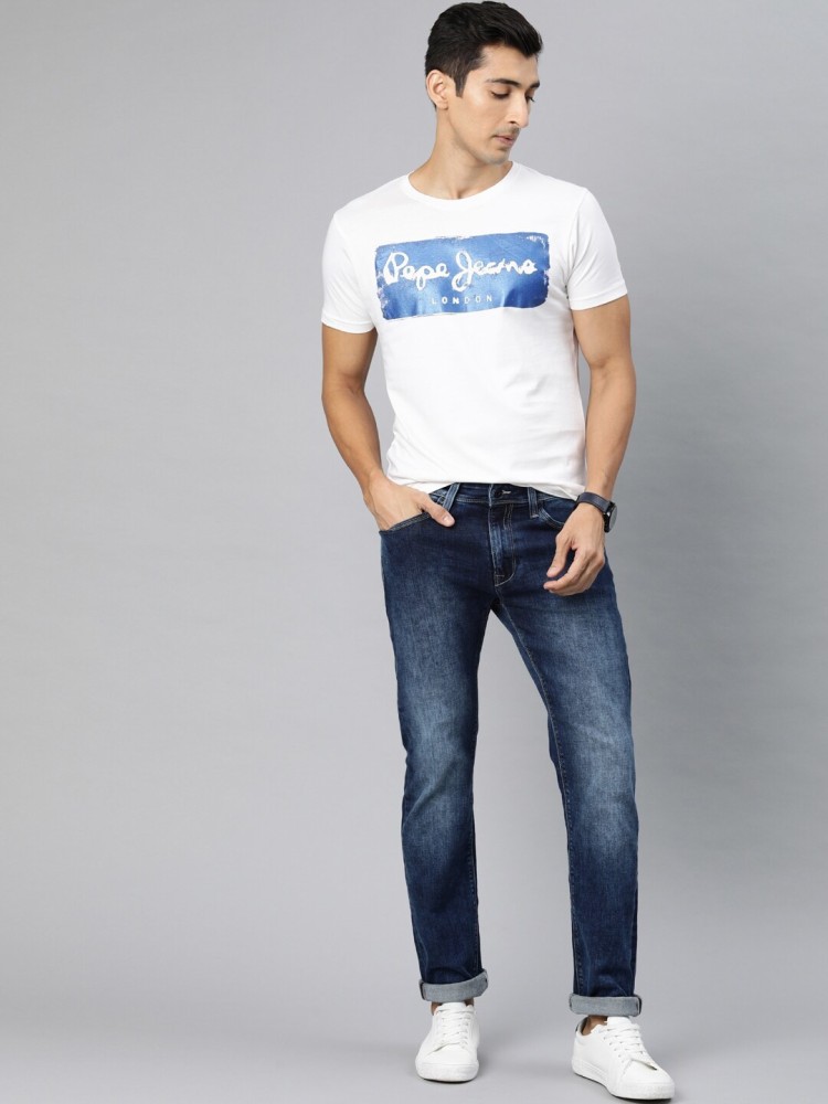 Pepe Jeans Slim Men Blue Jeans - Buy Pepe Jeans Slim Men Blue Jeans Online  at Best Prices in India