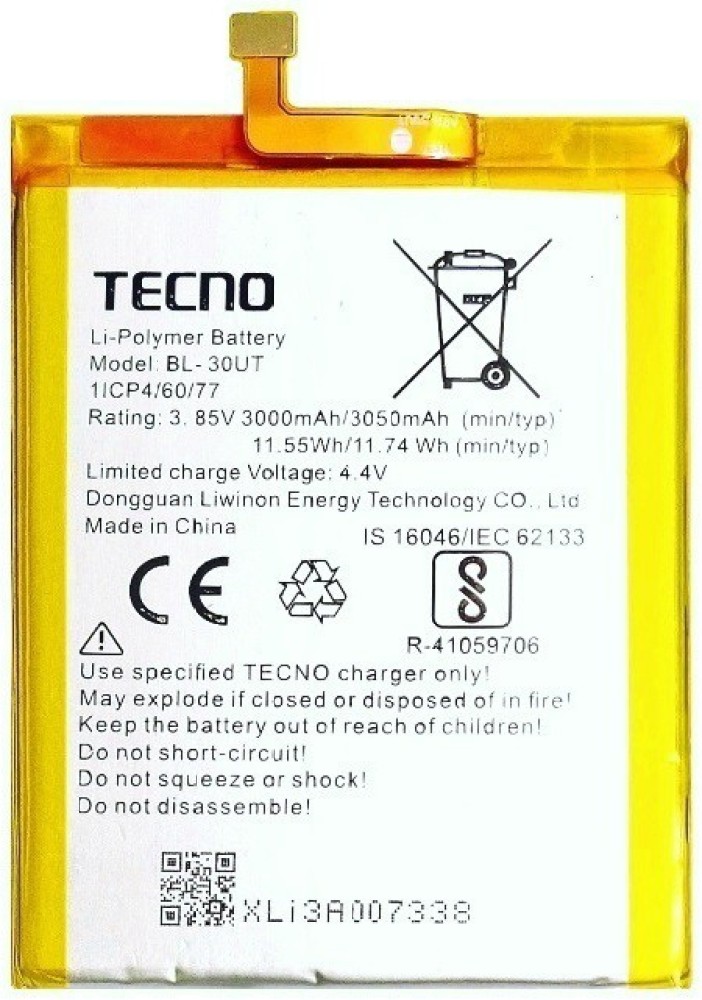 Tecno i3 deals battery