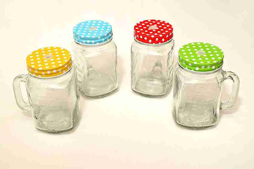 Wilko Drinking Jars With Reusable Straws (450 Ml, 12 Pc), 49 OFF