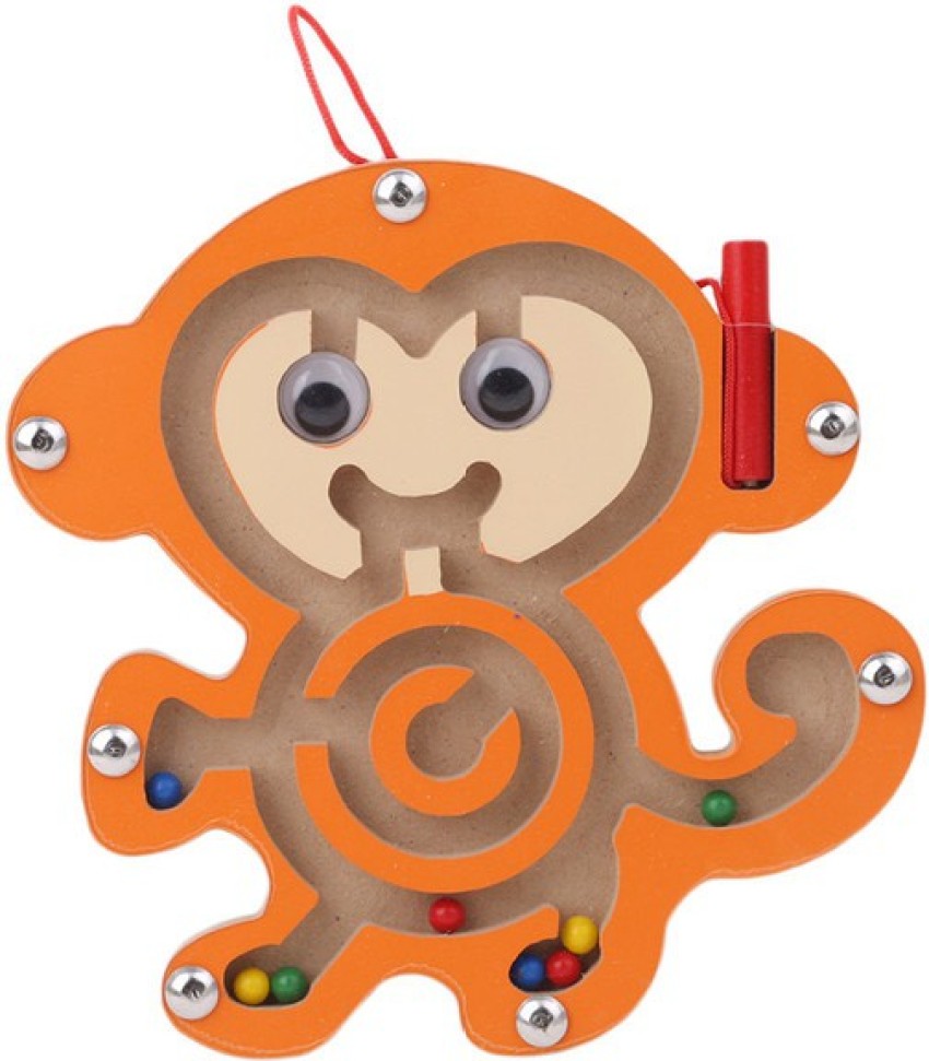 JK TOYZ Wooden Puzzle Ball-in-a-Maze Games Puzzle Pedagogical Monkey Board  Brain Teaser Games Fun Game for Boys & Girls .. - Wooden Puzzle  Ball-in-a-Maze Games Puzzle Pedagogical Monkey Board Brain Teaser Games