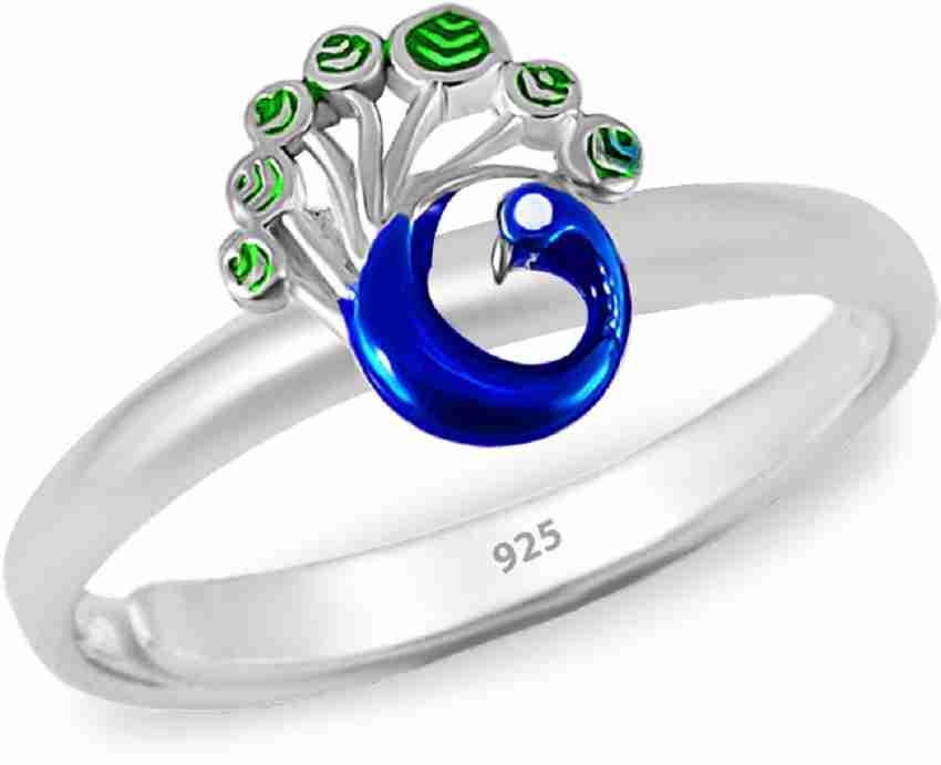 Sterling silver hot sale peacock ring