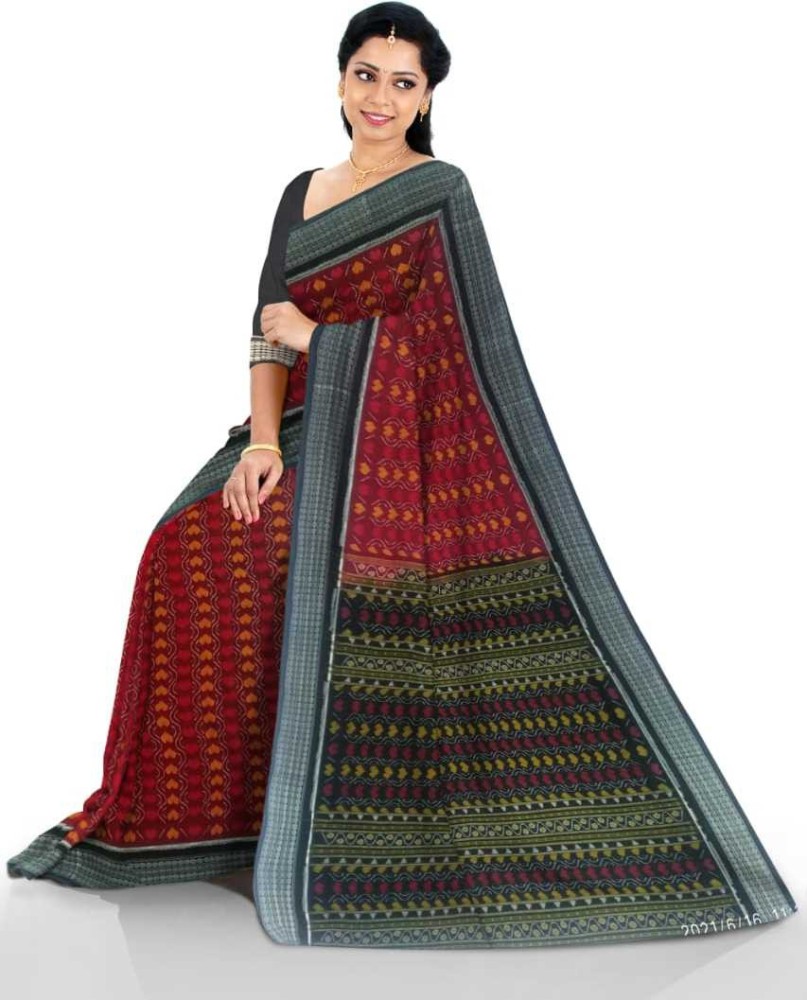 Buy Stuti Printed Daily Wear Pure Cotton Blue Sarees Online @ Best Price In  India | Flipkart.com