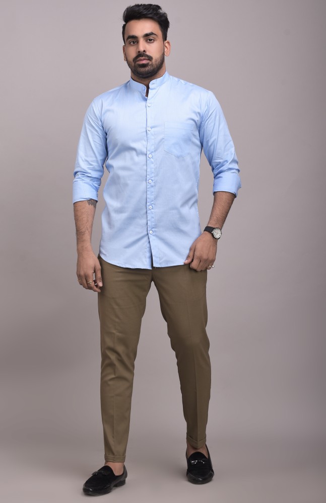 MYNKYLL Men Spring and Summer Solid Color Top Shirt Casual India