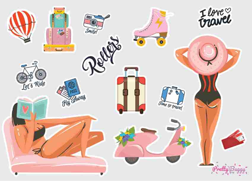 PrettyBuggy 21 cm Stickers for Journal Diary Self Adhesive Sticker