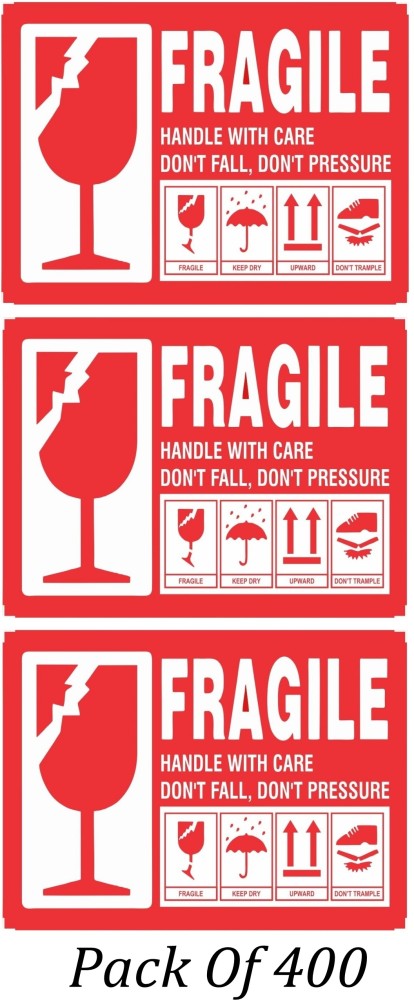 Fragile Handle With Care Warning Square Sticker