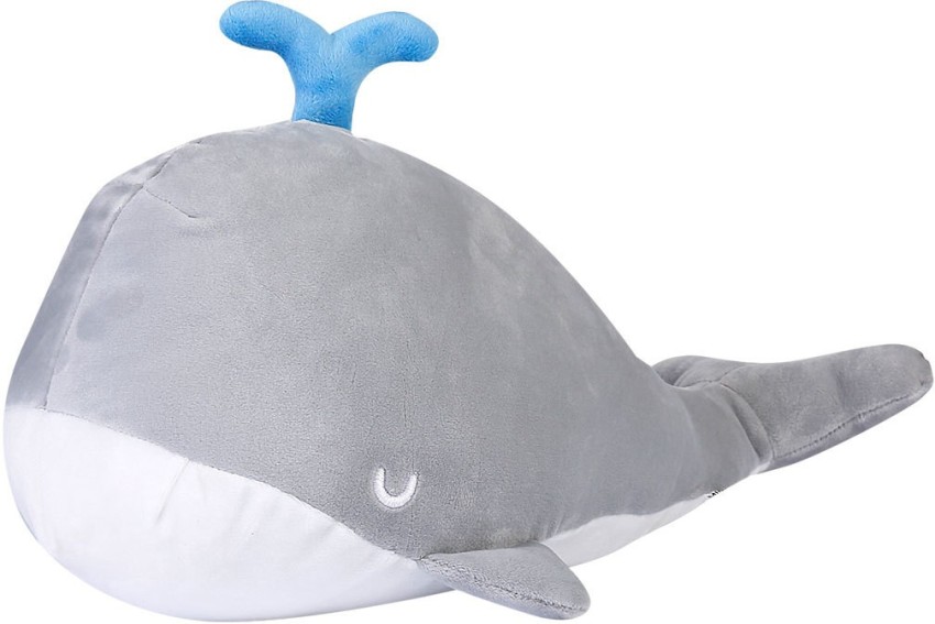 MINISO Whale Plush Toy 42cm Grey 42 cm Whale Plush Toy 42cm