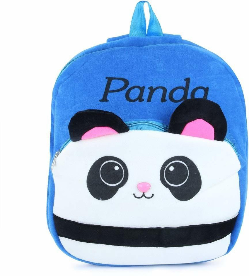 Flipkart BHAVYA soft fabric blue panda kids bag with pancil