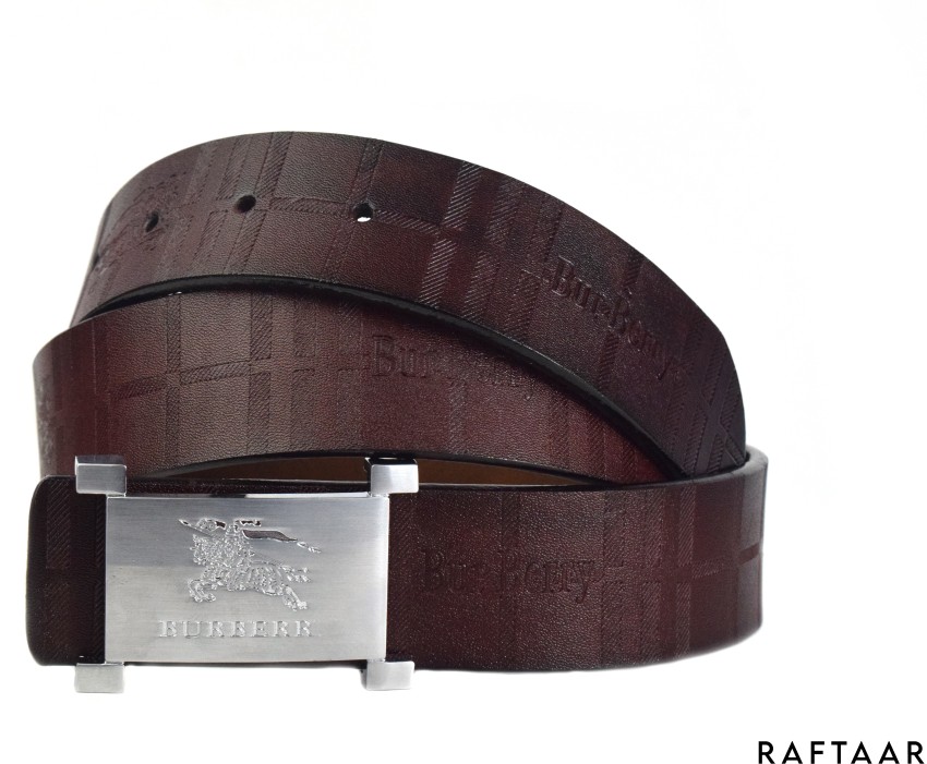 RAFTAAR Men Casual, Evening, Formal, Party Brown Genuine Leather Belt DARK  BROWN - Price in India