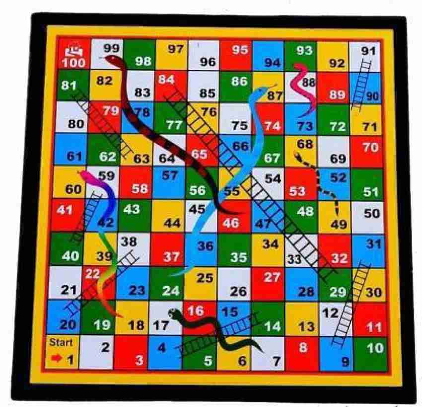 2 in 1 Snakes and Ladders, Ludo Game Set, 12 x 12 Inch Ludo Board Game 2-4  Players Family Dice Games Set Classic Double Sided Game Board for Adults