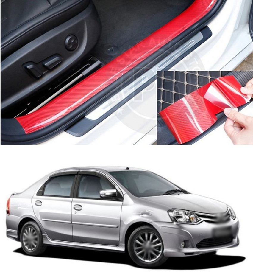 PROEDITION 5D Carbon Fiber Red Car Styling Door Strip Stickers