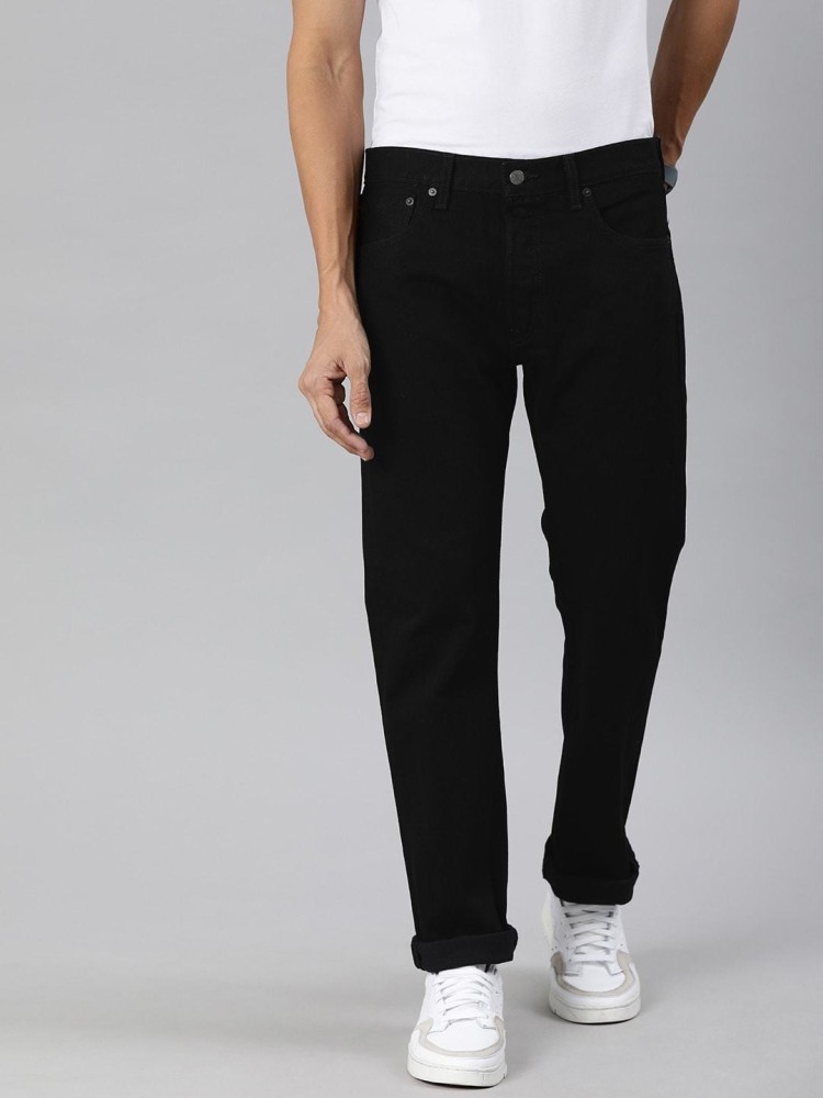Buy Levis Black Cotton Straight Fit Jeans for Mens Online  Tata CLiQ