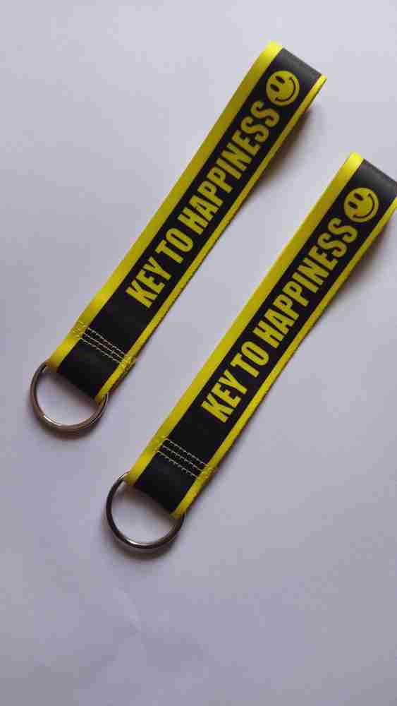Key to happiness keychain deals